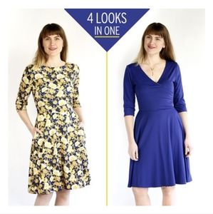 Betabrand 4-1 round trip travel reversible dress size large